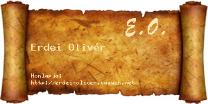 Erdei Olivér névjegykártya